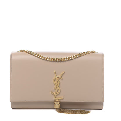 Saint Laurent Smooth Calfskin Medium Classic Monogram Kate Tassel Satchel Nude Powder 1 of 9