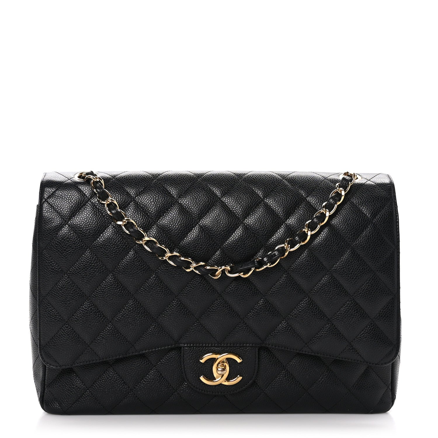 Chanel Caviar Quilted Maxi Double Flap Black 1 of 9