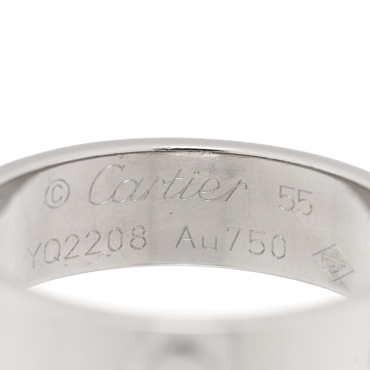 Cartier 18K White Gold 5.5mm LOVE Ring 55 7.25 3 of 3