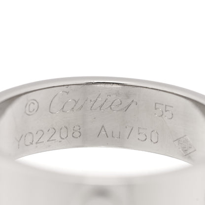 Cartier 18K White Gold 5.5mm LOVE Ring 55 7.25 3 of 3
