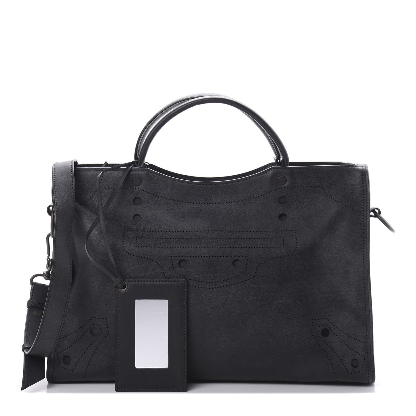 Veau Soyeux Perforated Blackout Hardware City Black