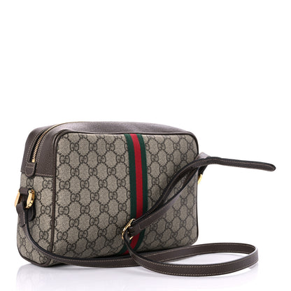 Gucci GG Supreme Monogram Web Small Ophidia Shoulder Bag Brown 3 of 18