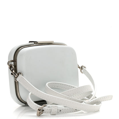 Balenciaga Recycled Plastic Calfskin Embossed Mini Lunch Box Case with Strap White 3 of 10