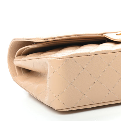 Chanel Caviar Quilted Medium Double Flap Beige 7 of 8