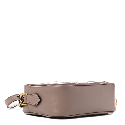 Gucci Calfskin Matelasse Mini GG Marmont Chain Shoulder Bag Porcelain Rose 4 of 11