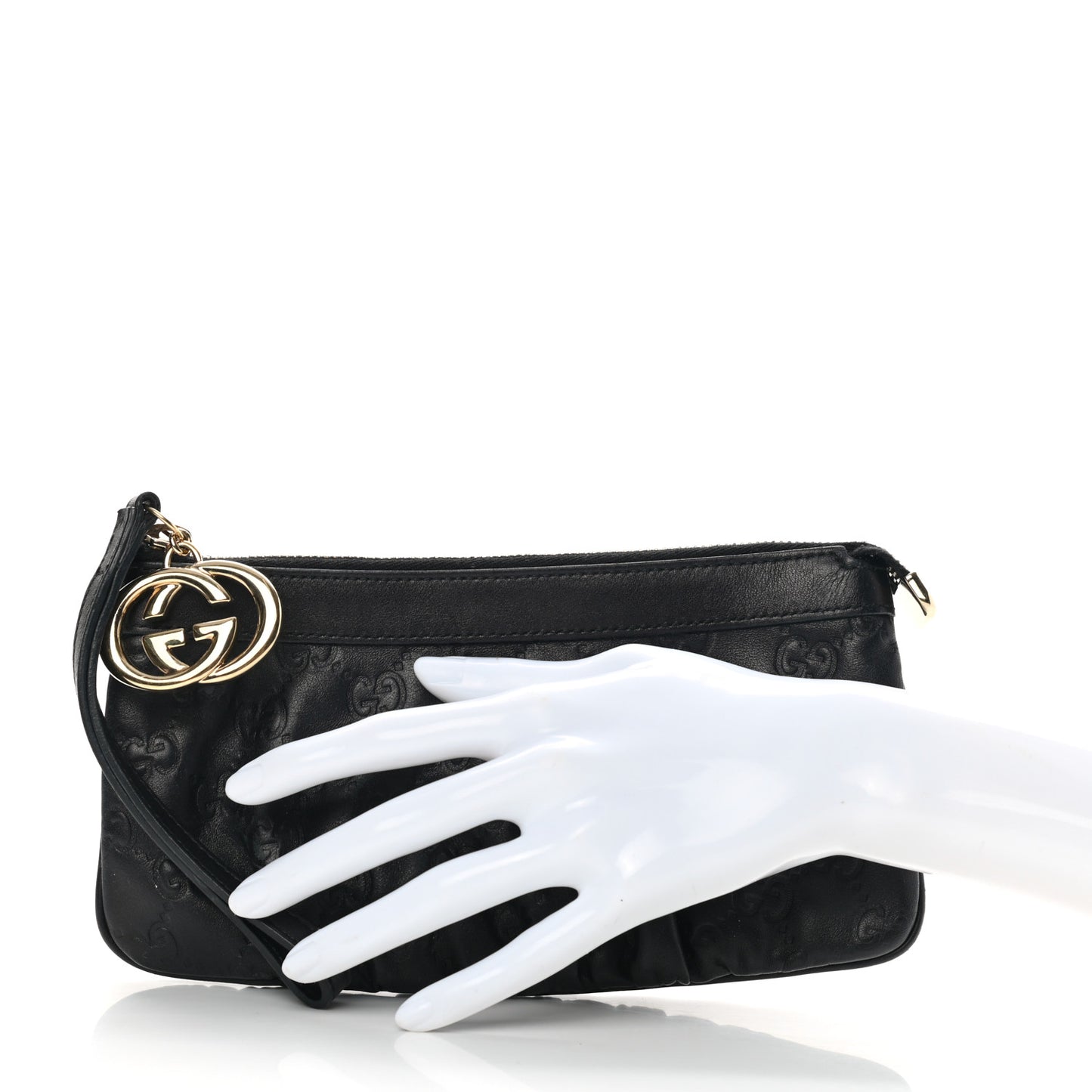 Guccissima Signature New Britt Wristlet Black