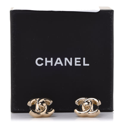 Chanel Metal CC Turnlock Earrings Gold 5 of 5