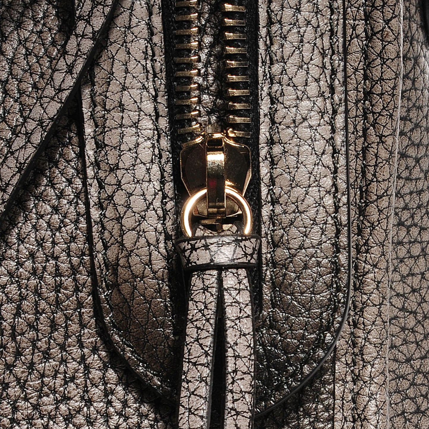 Grained Calfskin Classic Gold Hardware City Ombre Grey Gradient