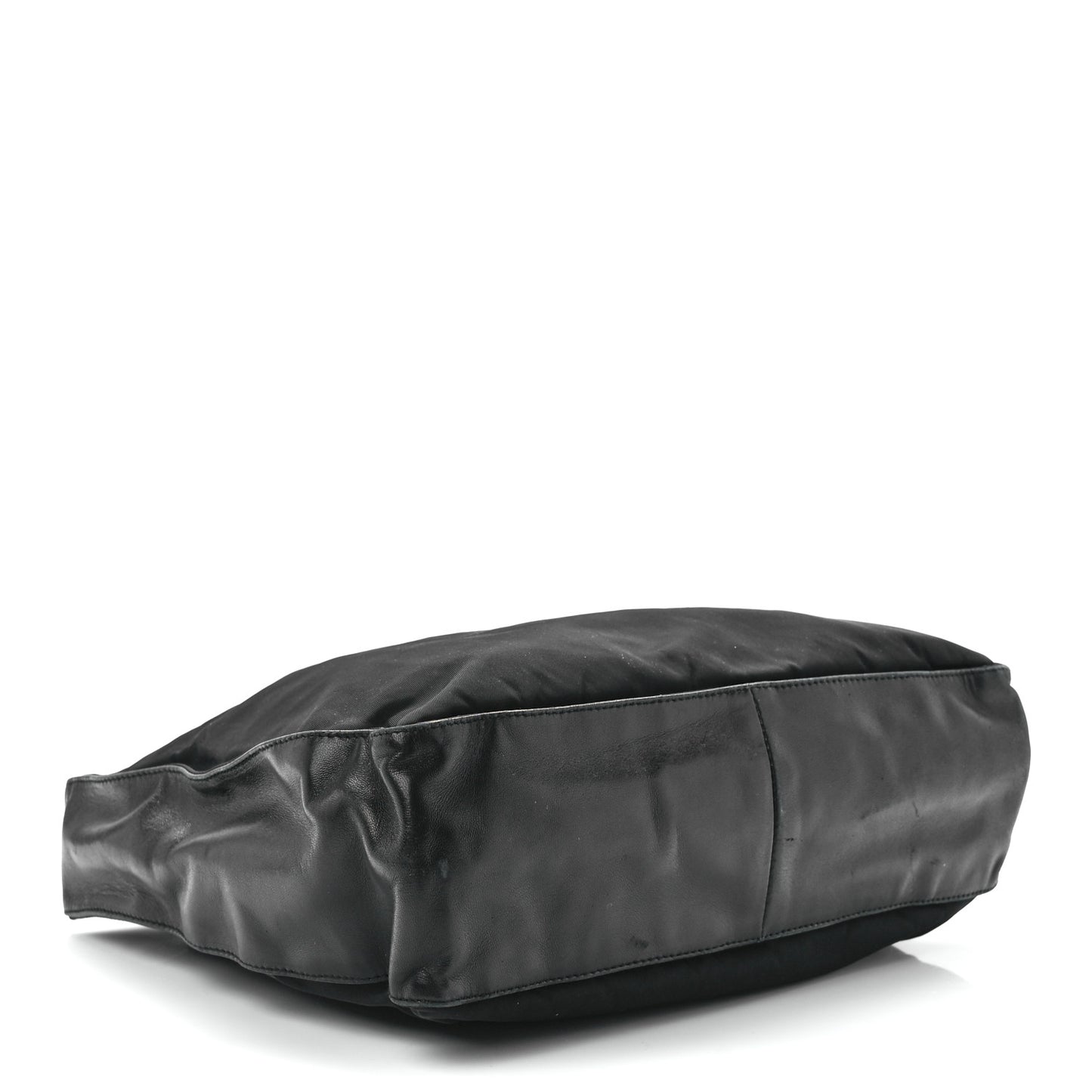 Nylon Calfskin Tote Black