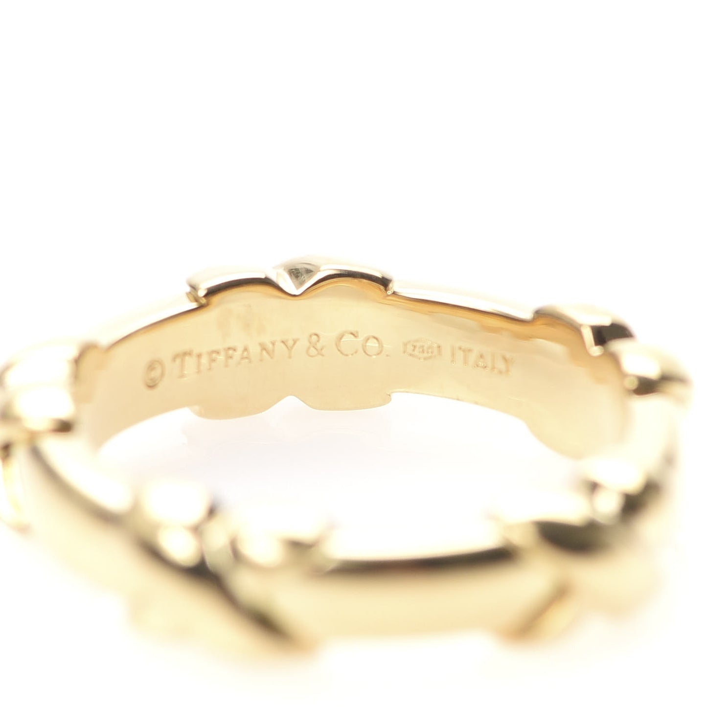 18K Yellow Gold Signature X Band Ring 48 4.5