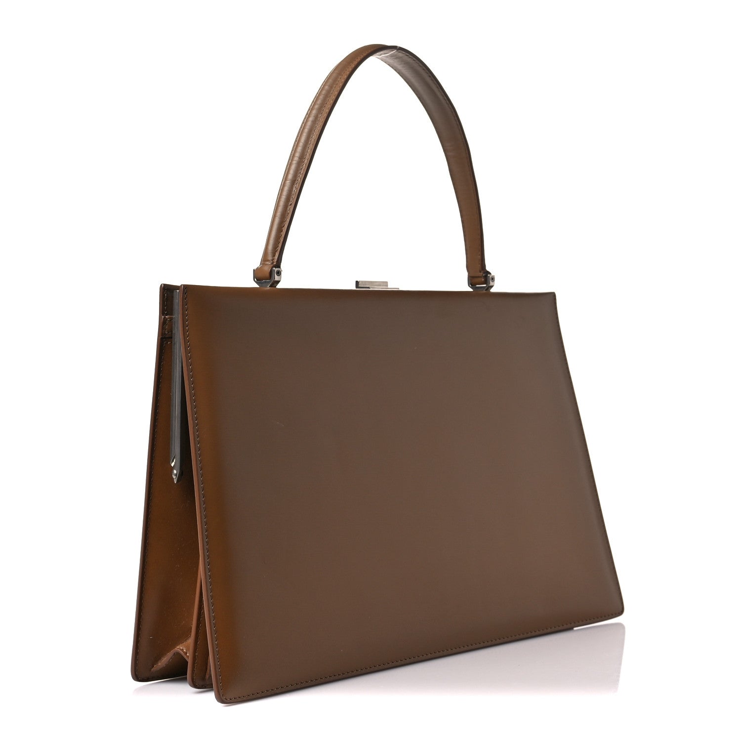 Celine Patina Box Calfskin Medium Clasp Bag Light Camel 2 of 9