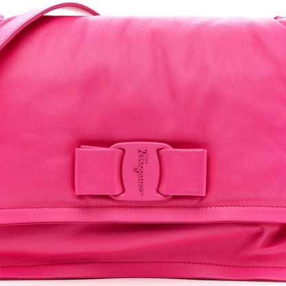 Salvatore Ferragamo Calfskin Small Viva Bow Shoulder Bag Hot Pink 9 of 11