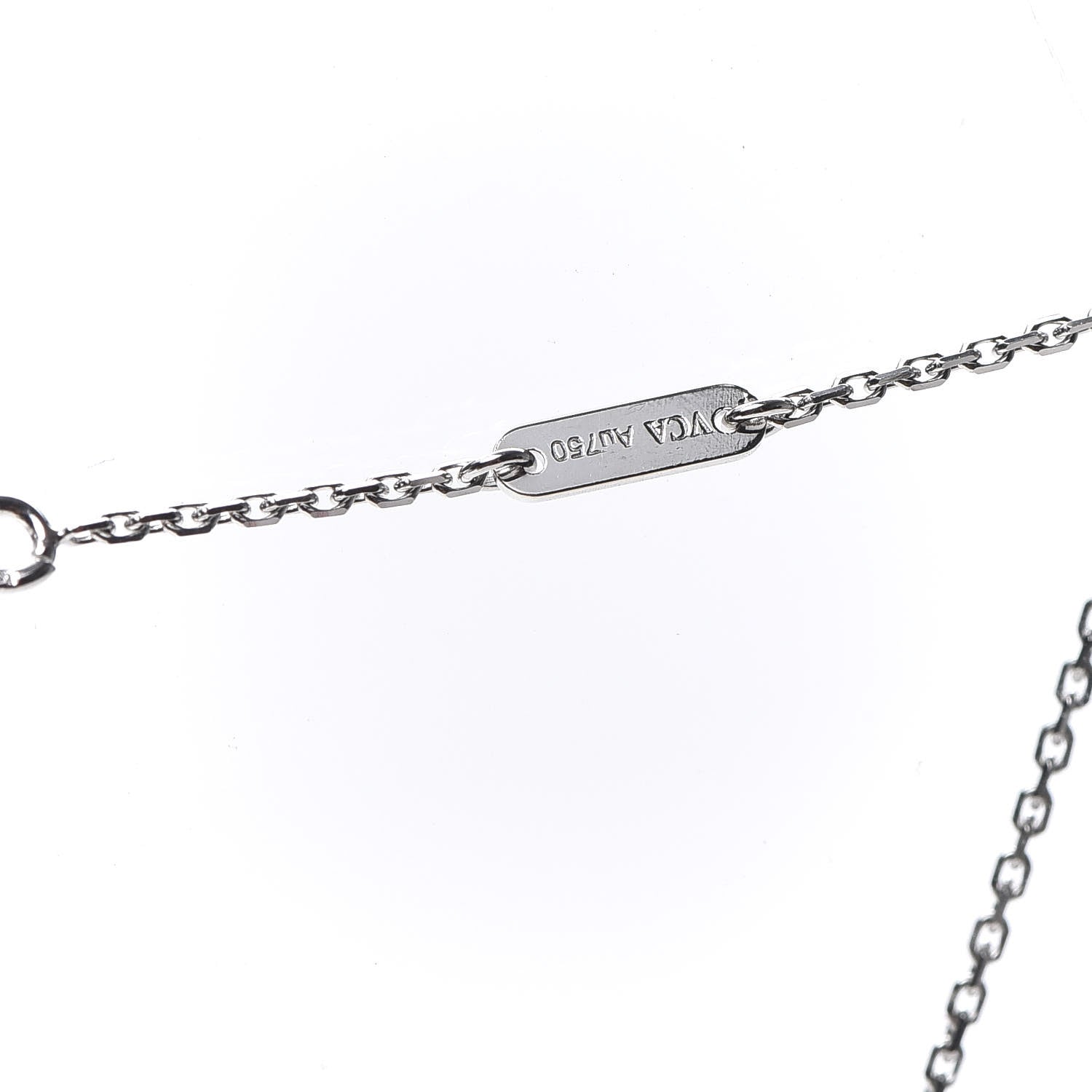 Van Cleef & Arpels 18K White Gold Diamond Mini Frivole Pendant Necklace 5 of 7