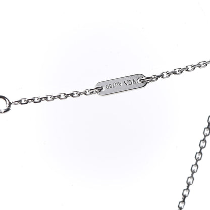 Van Cleef & Arpels 18K White Gold Diamond Mini Frivole Pendant Necklace 5 of 7