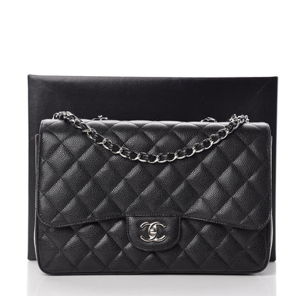 Chanel Caviar Quilted Jumbo Single Flap Black 11 of 11