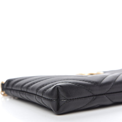 Gucci Calfskin Matelasse Mini GG Marmont Chain Bag Black 6 of 11