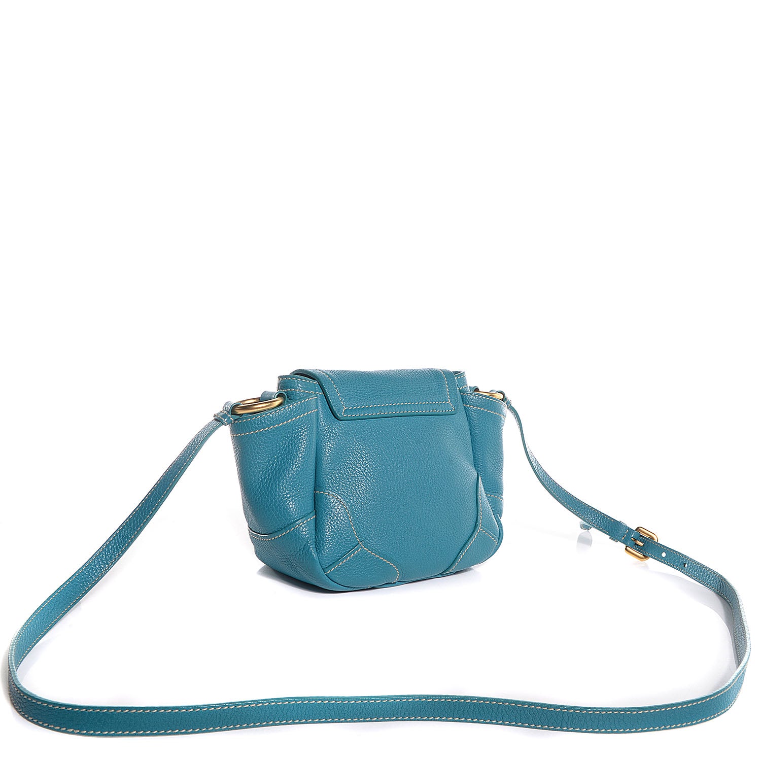 Prada Vitello Daino Crossbody Bag Turchese 3 of 9