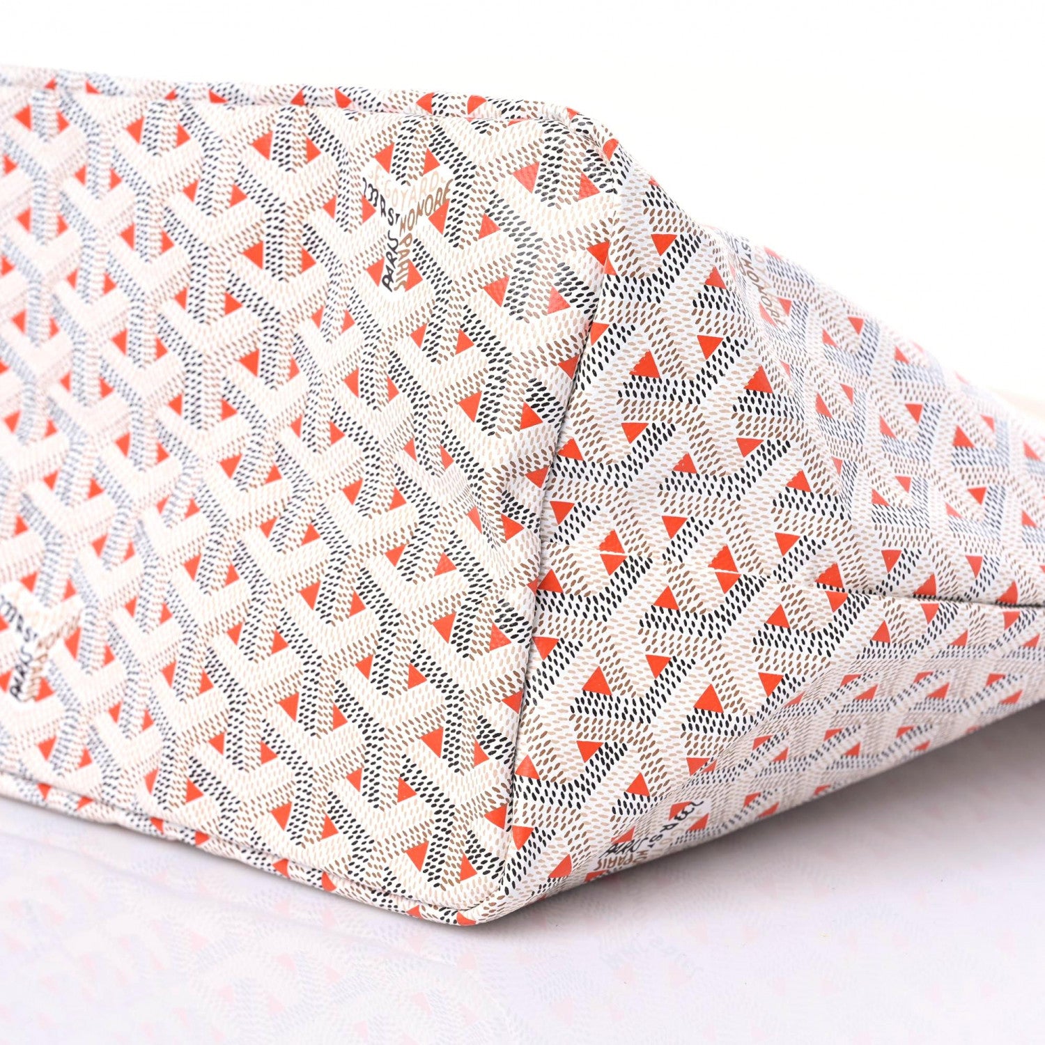 Goyard Goyardine Saint Louis Claire Voie PM White Orange 9 of 9