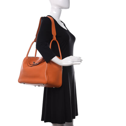 Hermes Taurillon Clemence Lindy 30 Orange 2 of 11