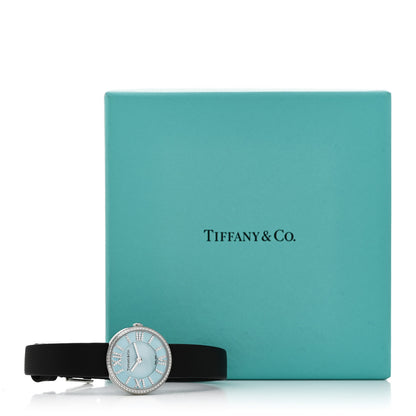 Tiffany Stainless Steel Calfskin Diamond Bezel 24mm Atlas 2-Hand Quartz Watch Tiffany Blue 5 of 5
