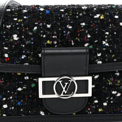 Louis Vuitton Tweed Calfskin Dauphine Mini Black Multicolor 8 of 10