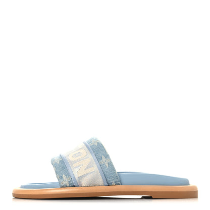 Louis Vuitton Monogram Denim LV Bliss Womens Comfort Mules 36 Turquoise 1 of 9