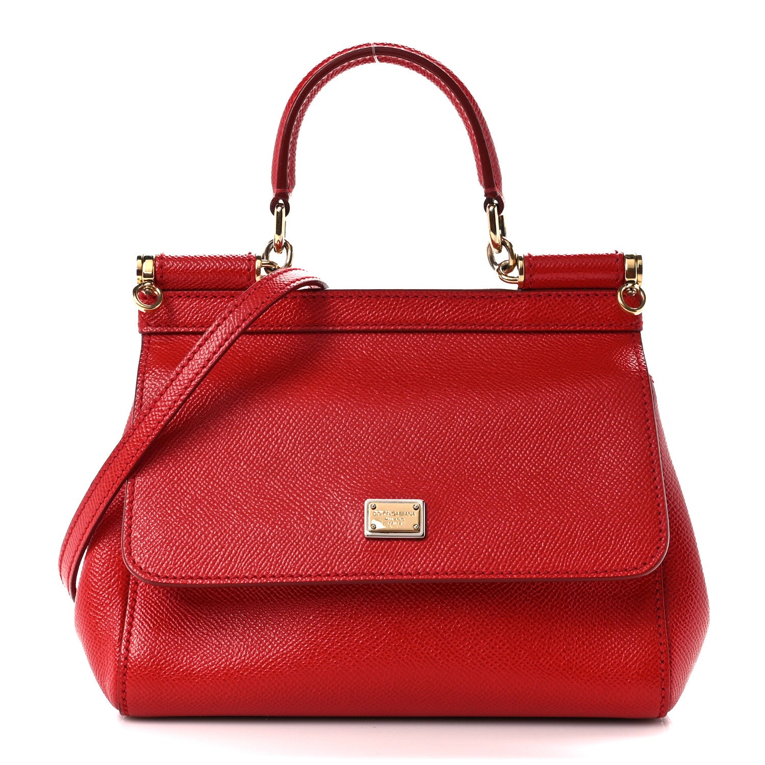 Dolce & Gabbana Dauphine Small Miss Sicily Satchel Red 1 of 9