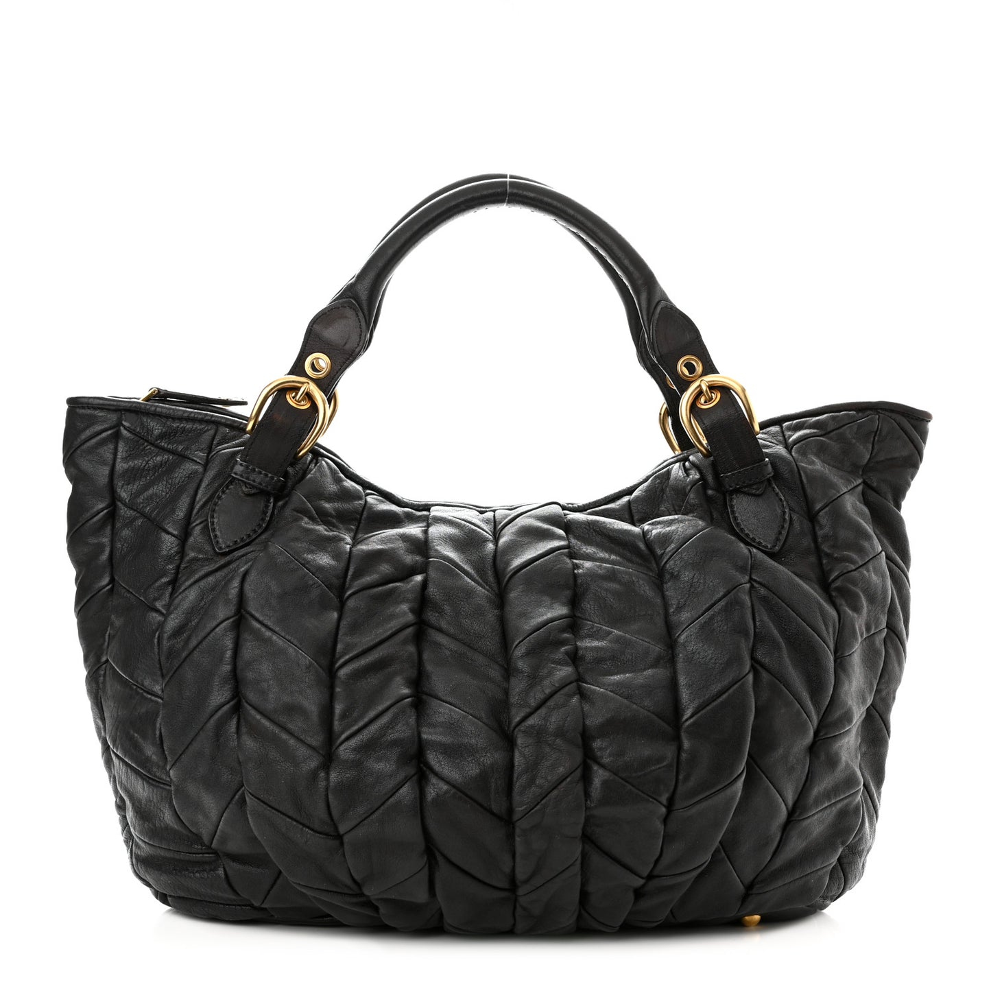 Nappa Large Patchwork Tote Black
