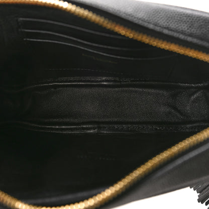 Saint Laurent Grain De Poudre Matelasse Monogram Mini Lou Camera Bag Black 5 of 8
