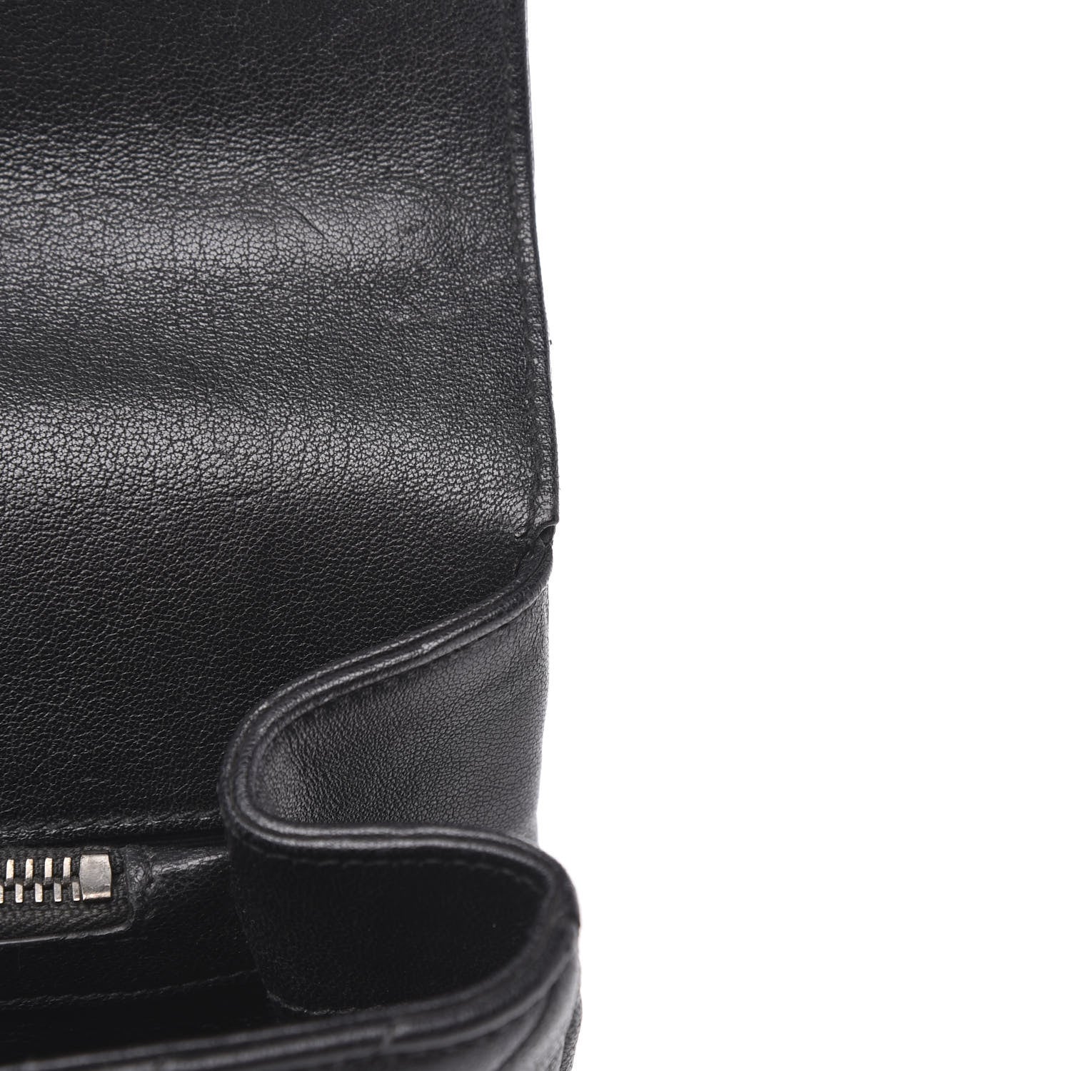 Saint Laurent Sheepskin Matelasse Chevron Monogram Medium College Bag Black 14 of 15