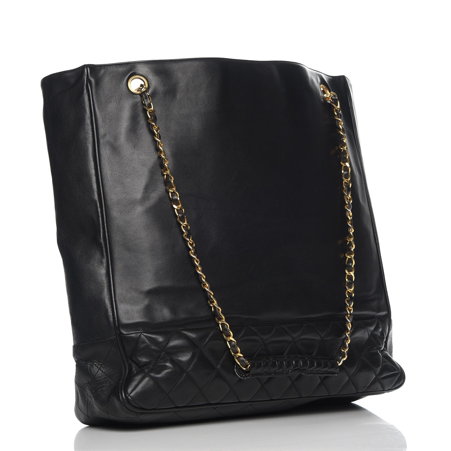 Chanel Lambskin Quilted Tote Black 3 of 8