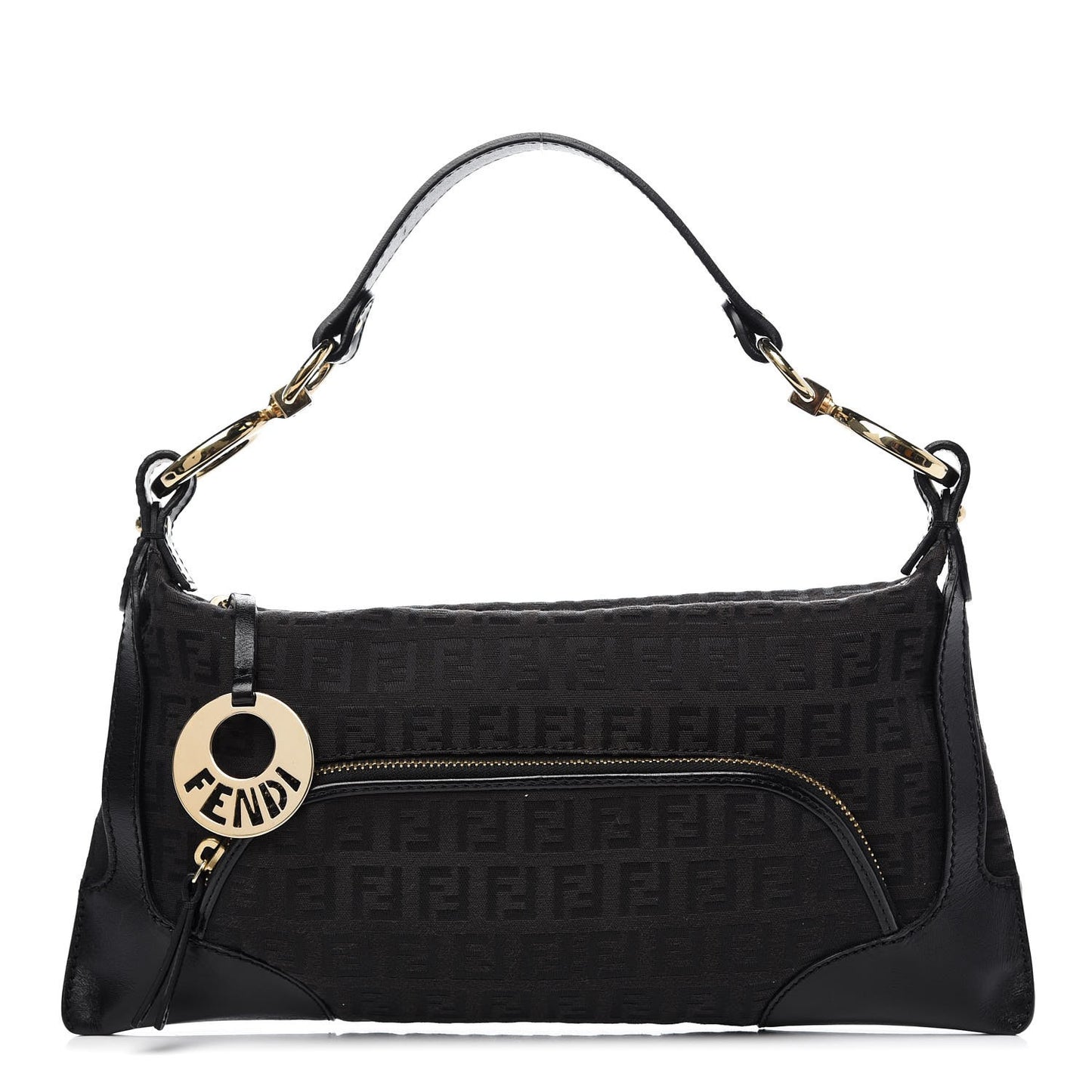 Zucchino Cuoio Small Chef Pocket Shoulder Bag Black
