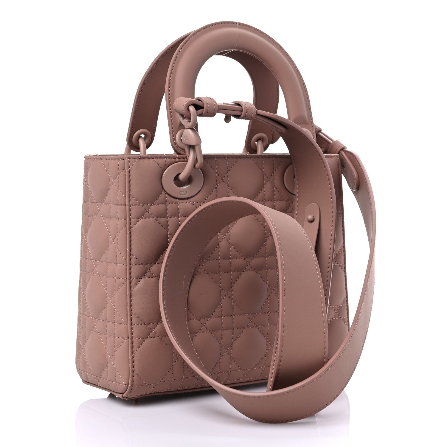 Christian Dior Ultra Matte Calfskin Cannage Small My ABCDior Lady Dior Beige 3 of 7