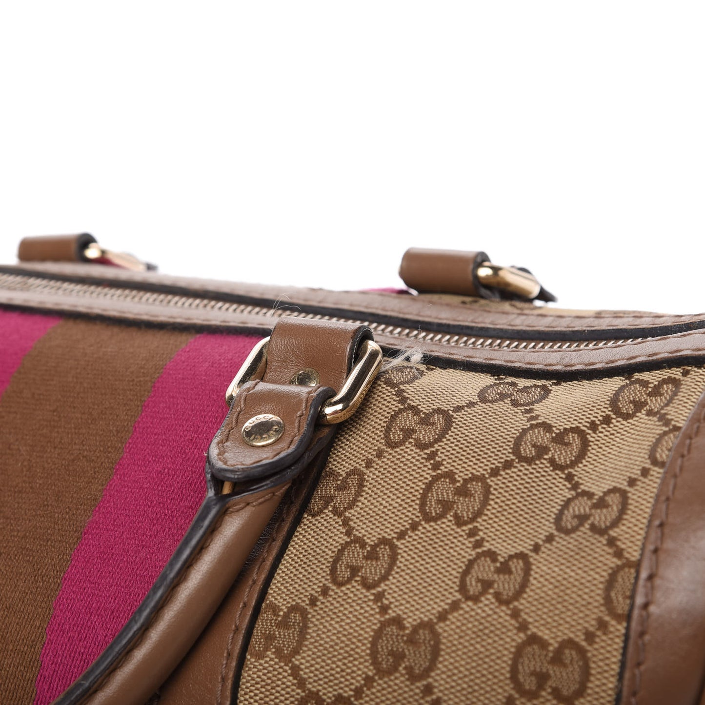 Monogram Vintage Web Medium Boston Maple Brown