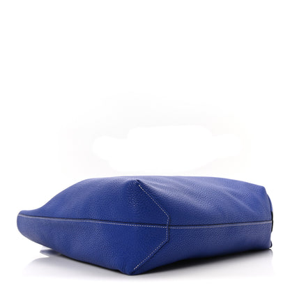 Hermes Taurillon Clemence Double Sens 36 Reversible Tote Graphite Bleu Electrique 6 of 15