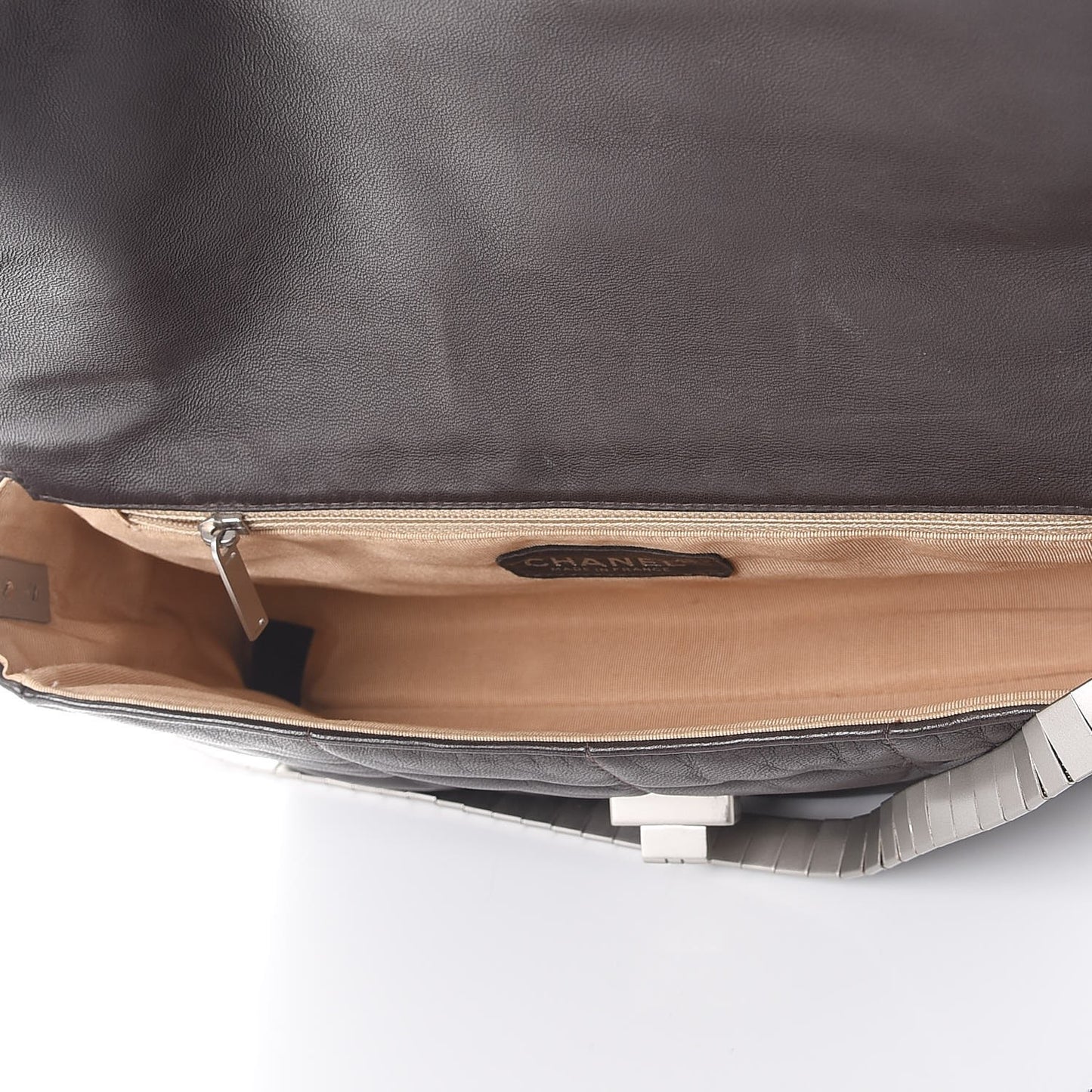 Lambskin Chocolate Bar Mademoiselle Flap Brown