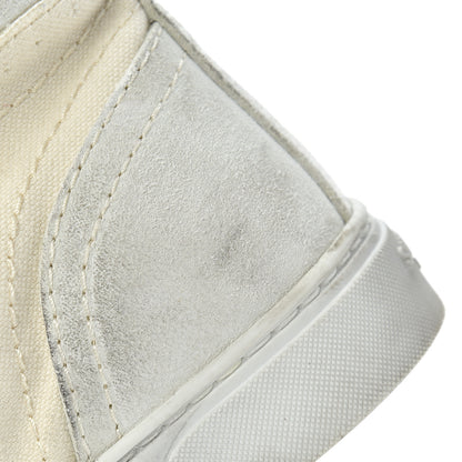 Saint Laurent Distressed Canvas Smoking Forever High Top Sneakers 40.5 Milk Panna 11 of 13