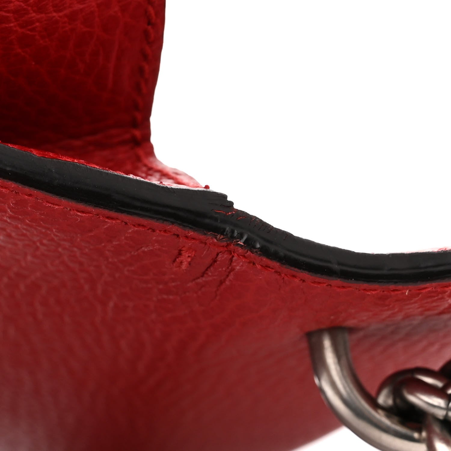 Gucci Dollar Calfskin Swarovski Crystal Small Dionysus Shoulder Bag Hibiscus Red 16 of 17