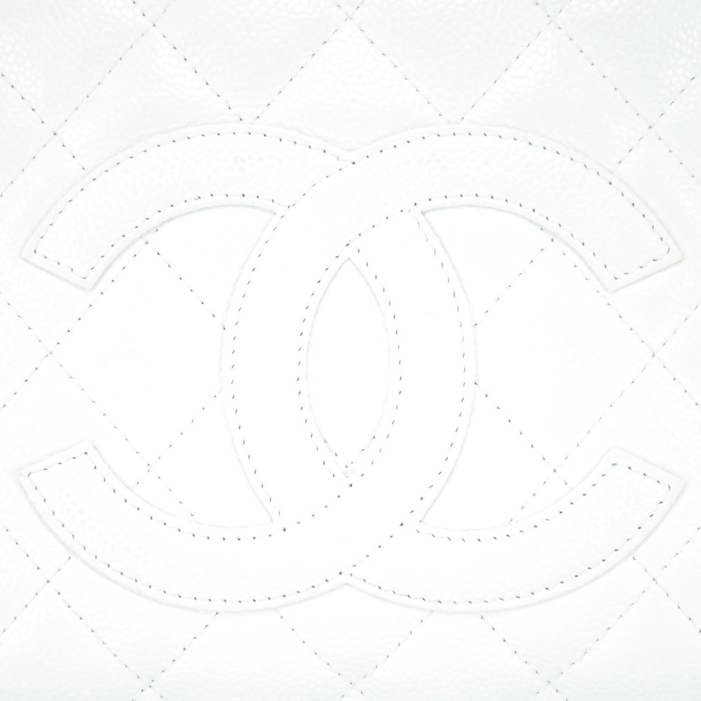 Caviar Petit Shopping Tote PST White