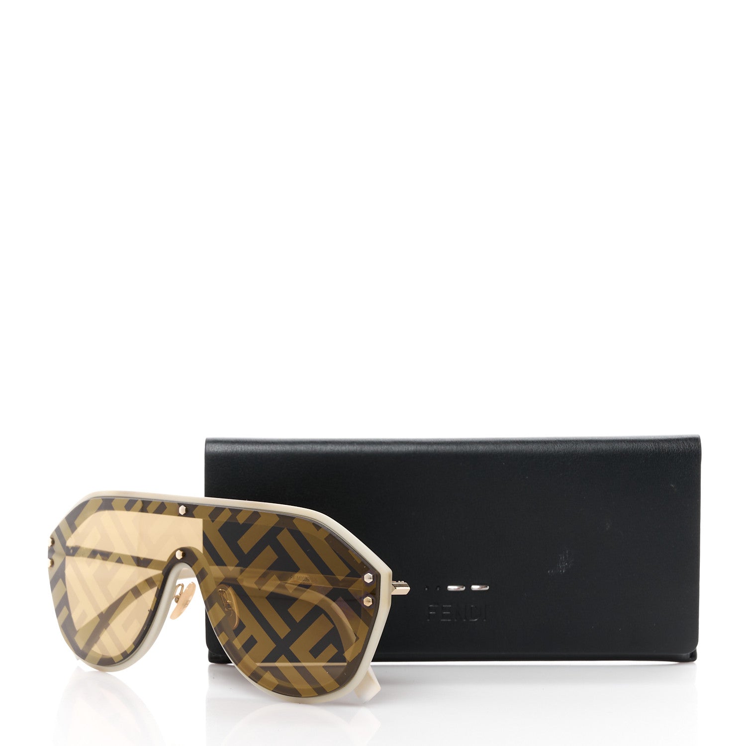 Fendi Acetate FF Fabulous Shield Sunglasses FF M0039/G/S White 8 of 8