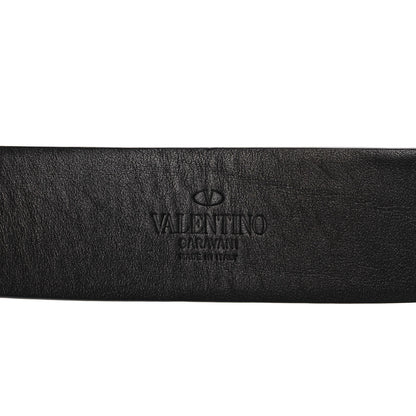 Valentino Garavani Glossy Calfskin VLogo Reversible 40mm Belt 80 32 Saddle Brown Black 3 of 7