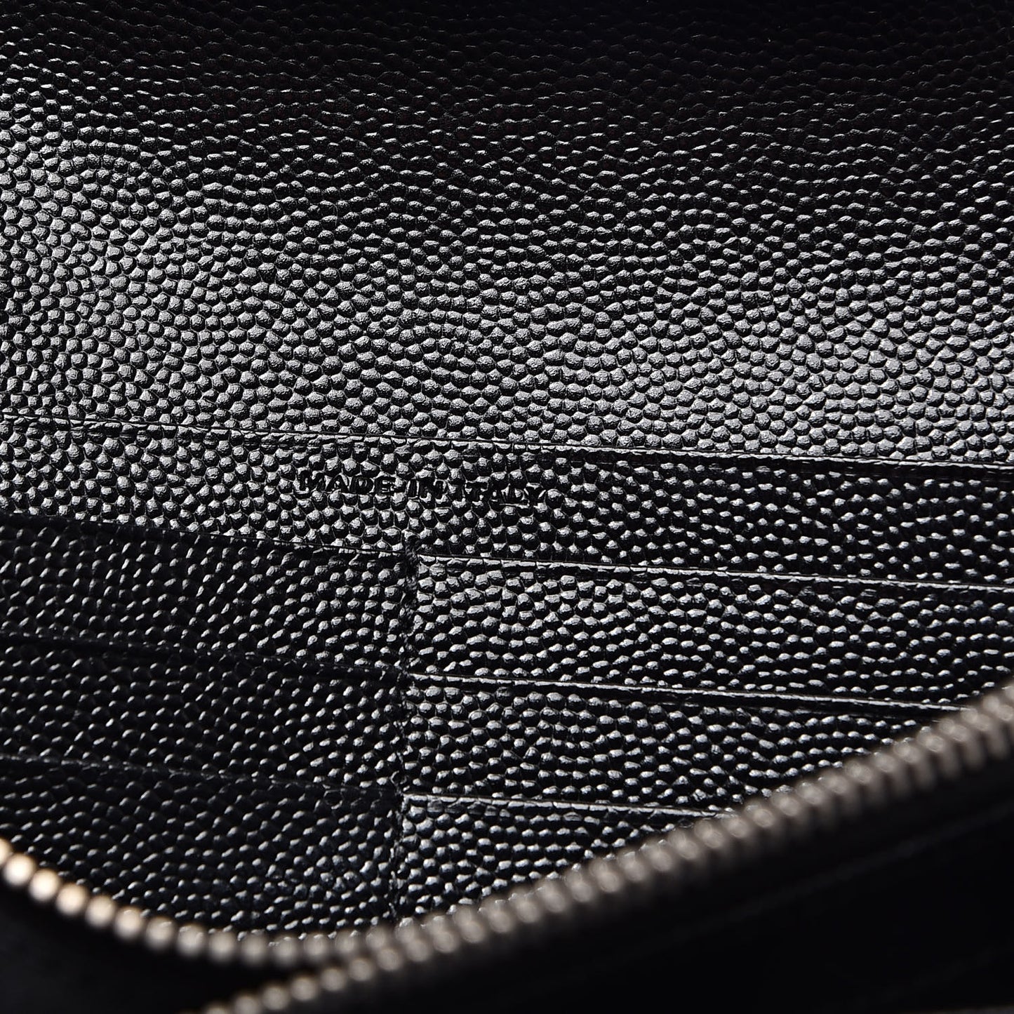 Grain De Poudre Matelasse Chevron Small Monogram Chain Wallet Black