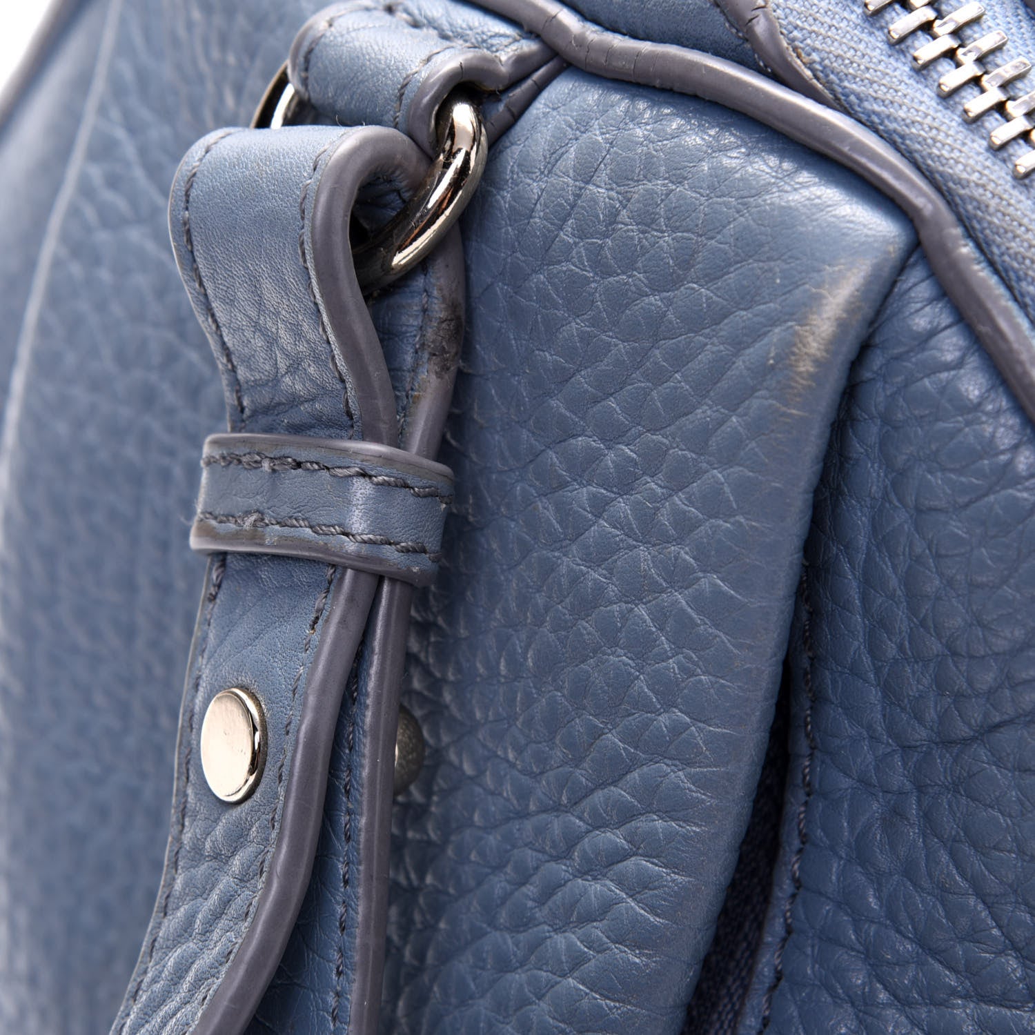 Alexander Wang Pebbled Lambskin Rockie Blue Pale Gold Hardware 21 of 24