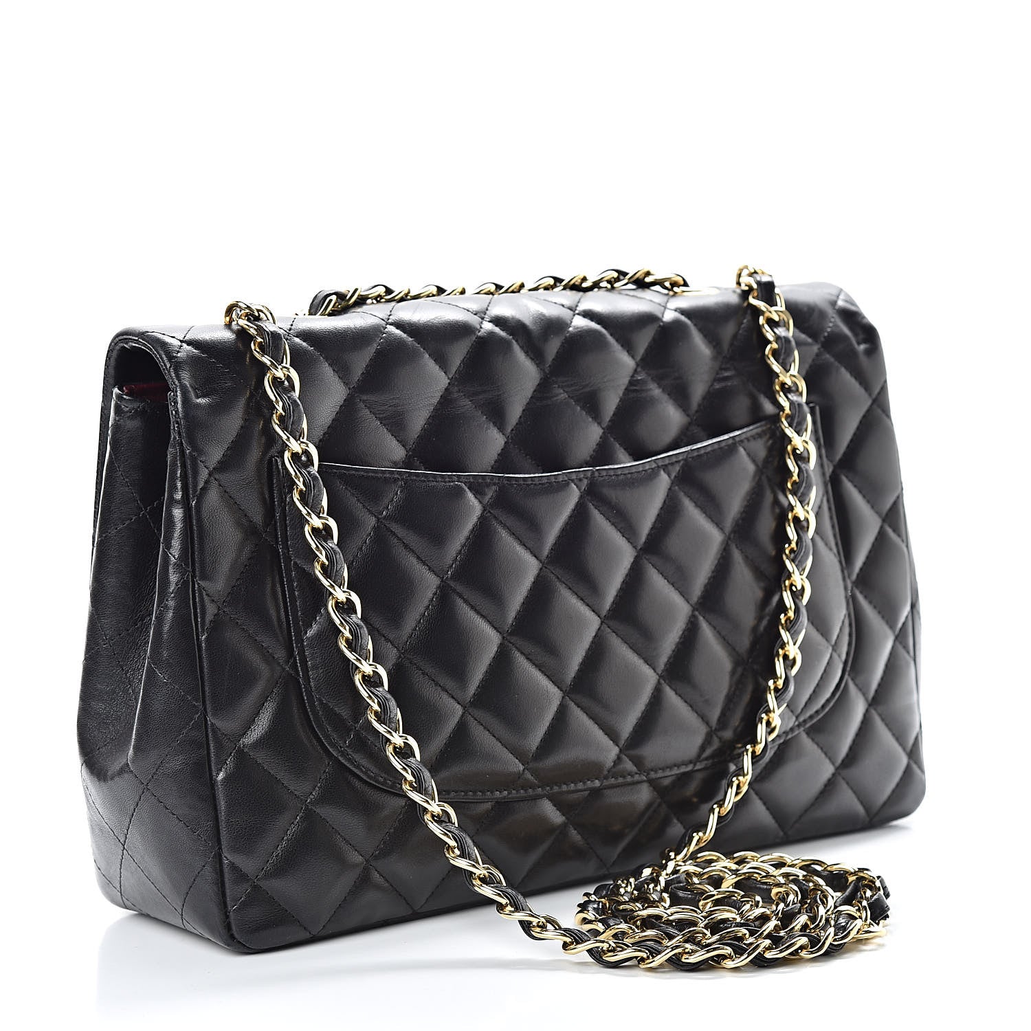 Chanel Lambskin Quilted Jumbo Single Flap Black 3 of 17