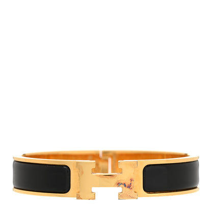 Hermes Enamel Narrow Clic Clac H Bracelet GM Black 1 of 6