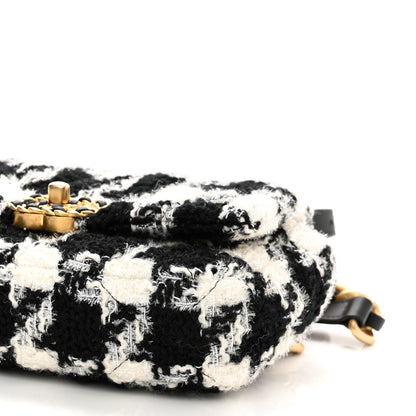 Chanel Tweed Quilted Chanel 19 Waist Bag Black Ecru White 10 of 10