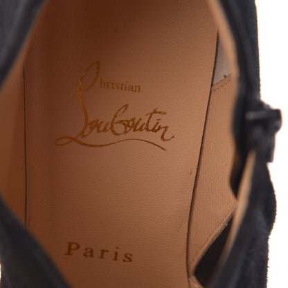 Christian Louboutin Veau Velours Belle 100 Ankle Boots 37.5 Black 8 of 10