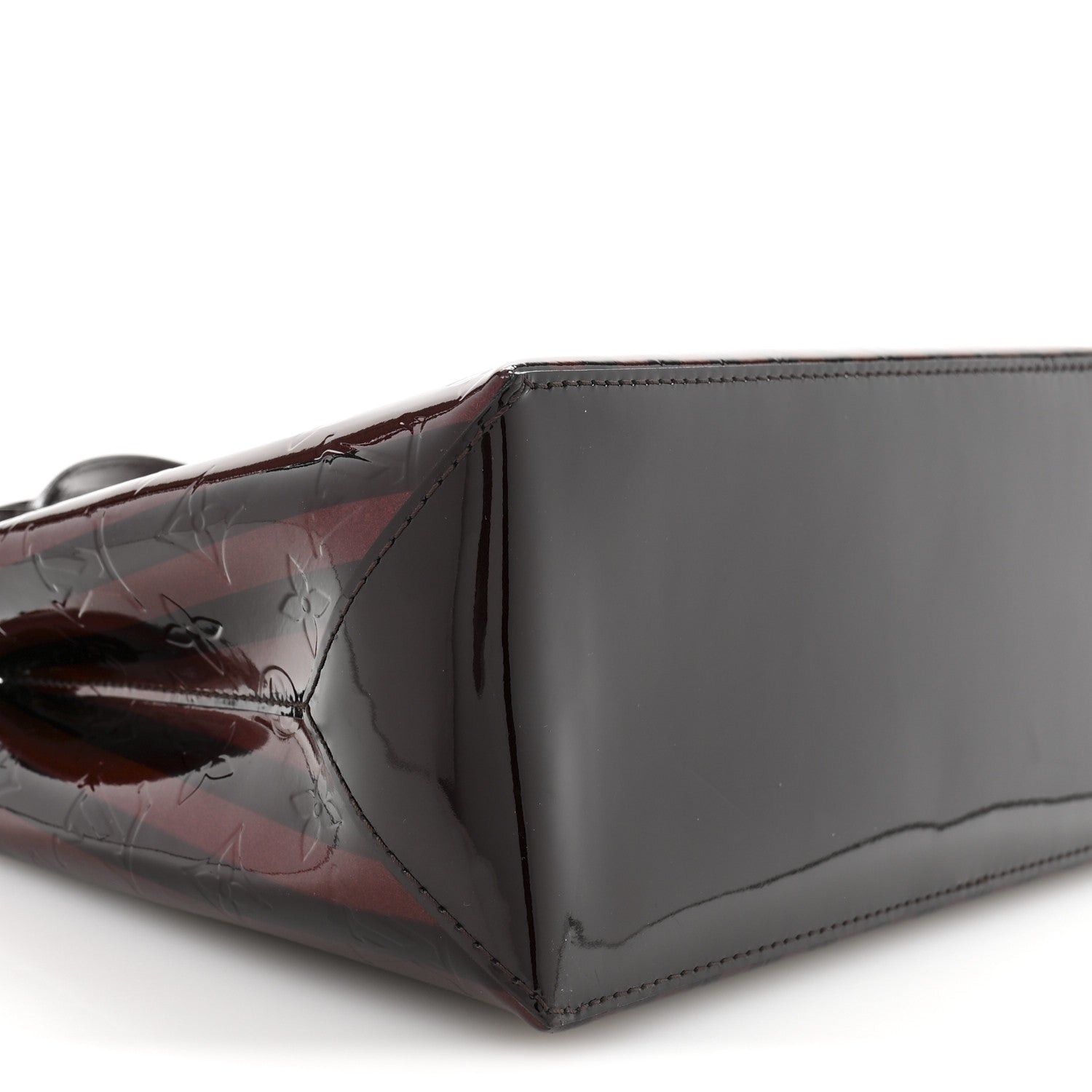 Louis Vuitton Vernis Rayures Wilshire PM  Amarante 8 of 11