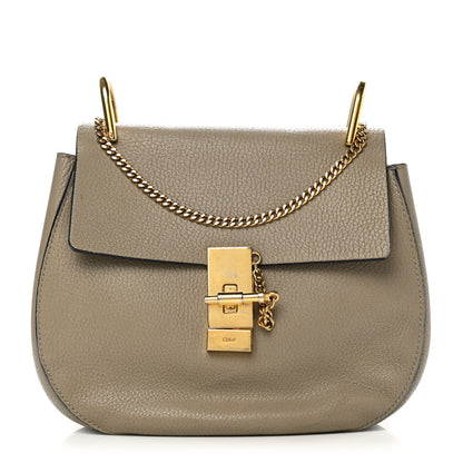Chloe Grained Lambskin Drew Shoulder Bag Motty Grey 1 of 18