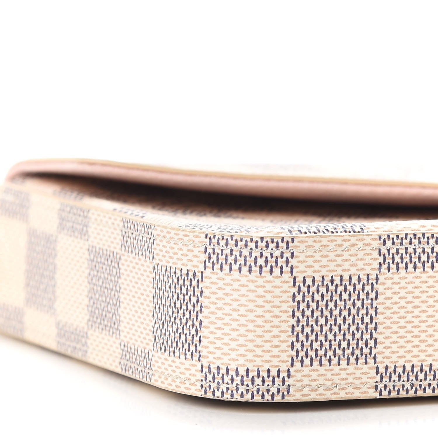 Louis Vuitton Damier Azur Pochette Felicie Chain Wallet Rose Ballerine 8 of 9